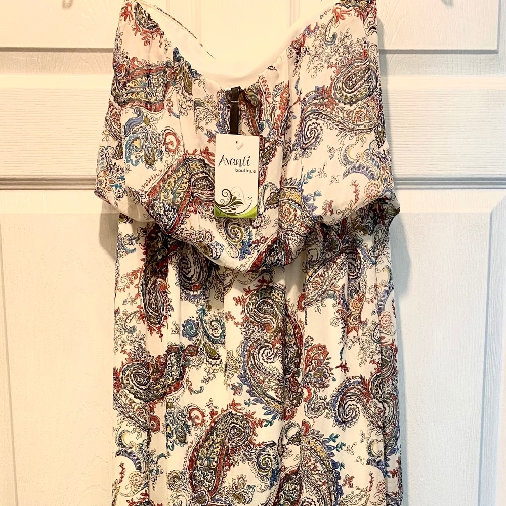Boutique strapless maxi dress